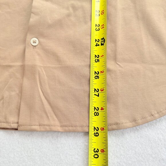 NWT Hickey Freeman Men's Classic Fit Long Sleeve Button-Up Taupe Shirt Size M - Picture 11 of 11